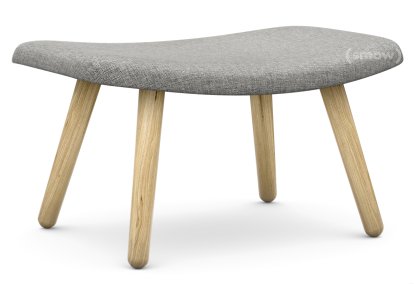 About A Lounge Ottoman AAL 03, Hallingdal 116 - gris chaud, Chêne laqué