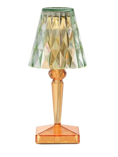 Lampe Battery, Orange pastel / vert menthe
