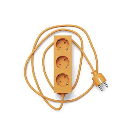 Multiprise Power Bar / Power Beam, 3 prises électriques, Abricot, 2 m