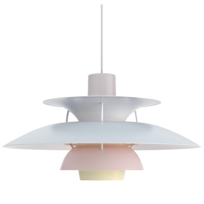 Suspension PH 5 500, Pastel gris huître bleu rose