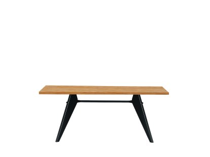 Table EM, 180 x 90 cm, Chêne massif naturel huilé, Noir intense