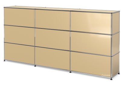 Comptoir d’accueil USM Haller version 1, Beige USM, 225 cm (3 éléments), 35 cm