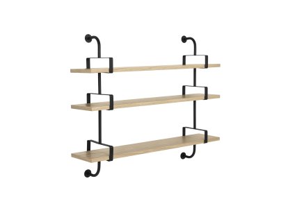 Étagère murale Démon, L 155 x H 105 cm, Chêne naturel