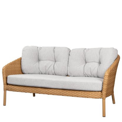 Grand canapé 2 places Ocean Lounge, Large flat Weave - Natural, Tissé - Marron clair