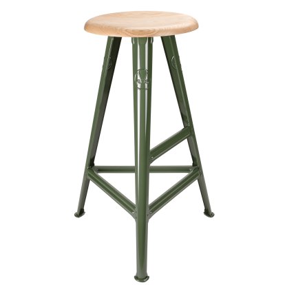 Tabouret Rowac – Modèle 1 / 75 cm, Frêne, Mountain green
