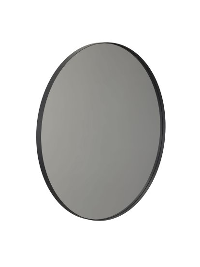 Unu Miroir rond, ø 80 cm, Noir mat