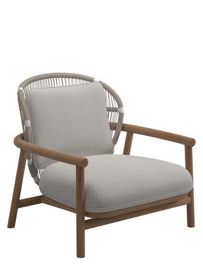 Fern Lowback Lounge Chair, Dune, Blend Linen