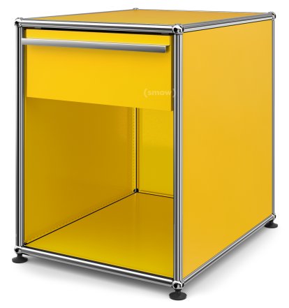 Table de chevet USM avec tiroir, Jaune or RAL 1004, Grand (H 54 x l 42,5 x P 53 cm)
