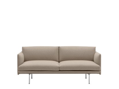 Canapé Outline , 2 places, Ecriture 240 - beige, Aluminium, poli