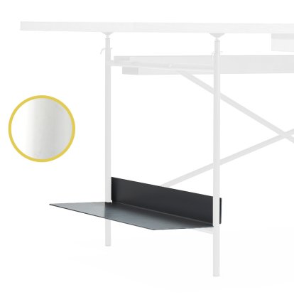 Support unité centrale pour pieds Eiermann, Pour cadre de table 78 cm Eiermann 1 & 2, Blanc