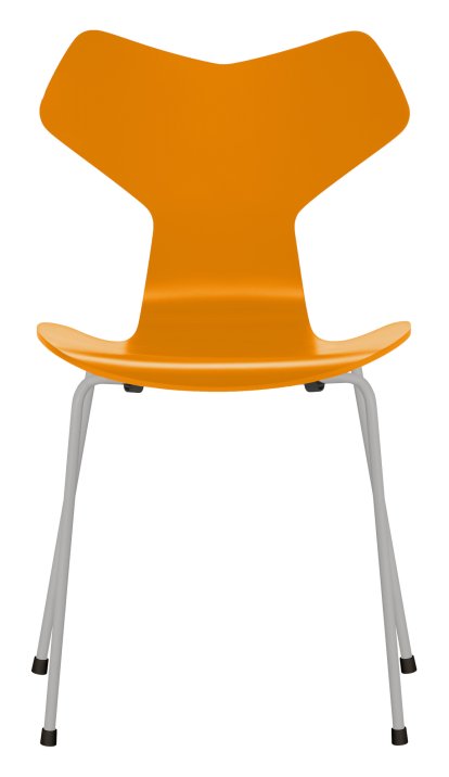Chaise Grand Prix, Laqué, Jaune brûlé, Nine grey