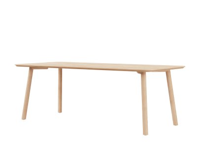Table à manger Meyer 23, 200 x 92 cm, Chêne ciré avec pigment blanc