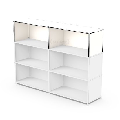 Kit d'extension verticale USM Haller 2, Blanc pur RAL 9010, 35 cm