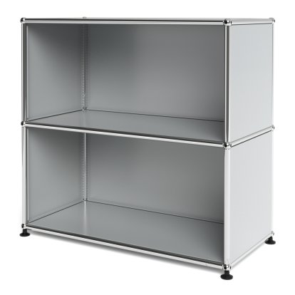 Meuble mixte Sideboard M USM Haller  ouvert, Gris clair RAL 7035