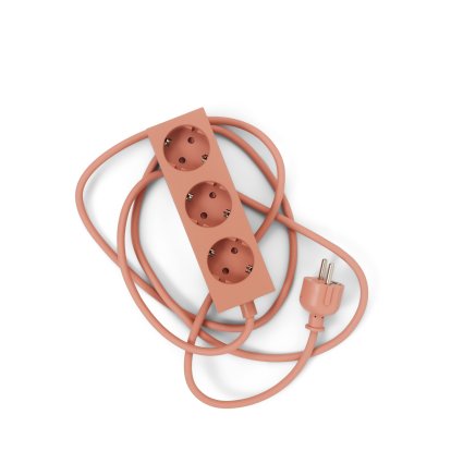 Multiprise Power Bar / Power Beam, 3 prises électriques, Dusty rose, 2 m