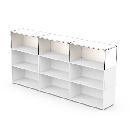 Kit d'extension verticale USM Haller 3, Blanc pur RAL 9010, 35 cm
