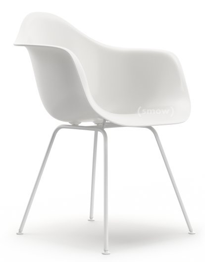Eames Plastic Armchair DAX, Blanc non-RE, Sans rembourrage, Sans rembourrage, Version standard - 43 cm, Revêtement blanc