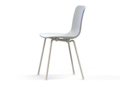 Chaise HAL RE Tube, Coton blanc RE, Revêtement thermolaqué ivoire, Non-empilable