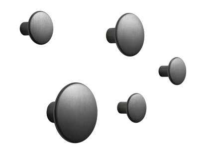 Lot de 5 patères - The Dots Metal, Noir
