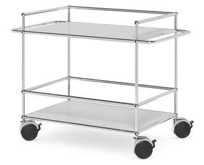 Chariot médical USM Haller, Avec poignées á chariot, Gris clair RAL 7035