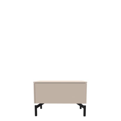 Buffet Aventa avec tiroirs, 60 cm, 1 Grille de hauteur, Mélamine gris cachemire, Pieds en métal