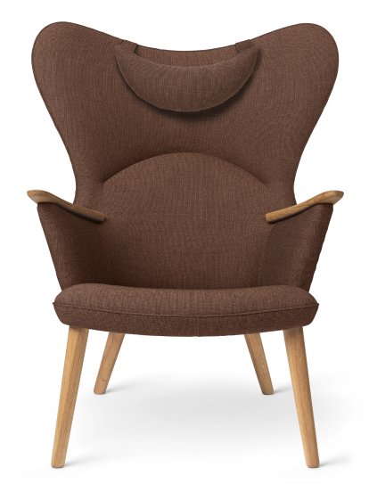 Chaise CH78 Mama Bear , Passion - terre, Chêne huilé, Avec coussin pour la nuque
