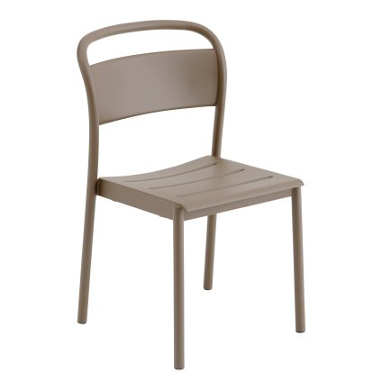 Chaise Linear Steel Sidechair, Taupe