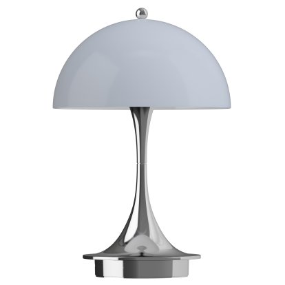 Lampe Panthella 160 portable, Chrome bleu opale gris