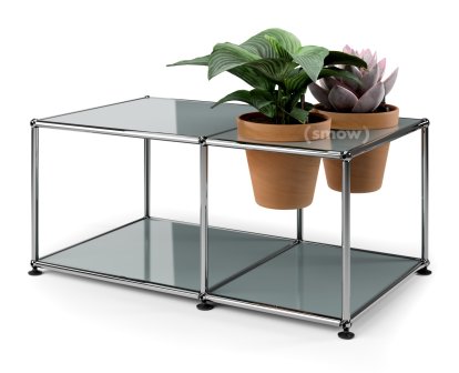Table d'appoint USM Haller Monde végétal , Gris moyen RAL 7005, Terre cuite
