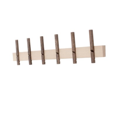 Portemanteau Reces, Medium, 78 cm, Chêne naturel & teinté foncé