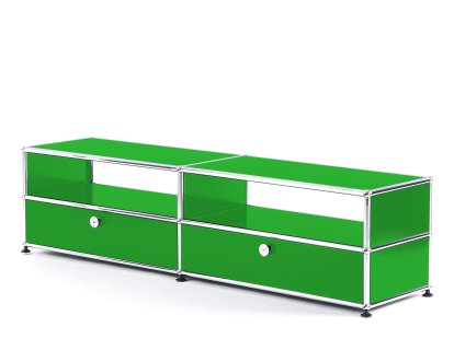 Meuble TV USM Haller avec portes coulissantes, Vert USM