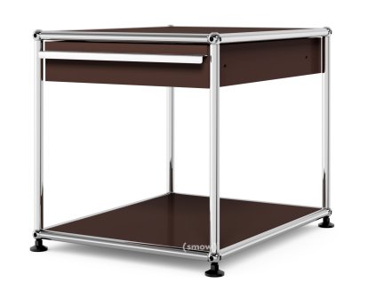 Table d'appoint USM Haller avec tiroir, Marron USM