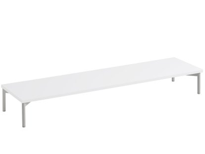 Podium Stacked 2.0 Tube Base  pour système d'étagères, 131 x 17,15 x 35 cm, Blanc / gris