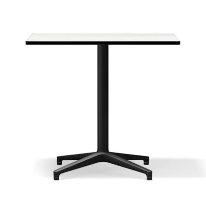 Bistro Table Indoor, Rectangulaire (640x796 mm), Matériau aggloméré blanc