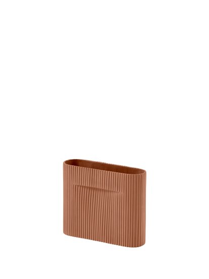 Vase Ridge, Petit (H 16,5 cm), Terracotta