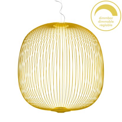 Suspension Spokes, Ø70 cm, Jaune doré, Dimmable