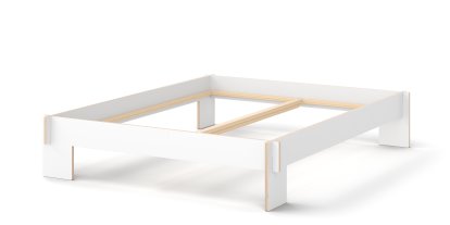 Lit Siebenschläfer, 160 x 200 cm, Sans tête de lit, Blanc, Sans sommier