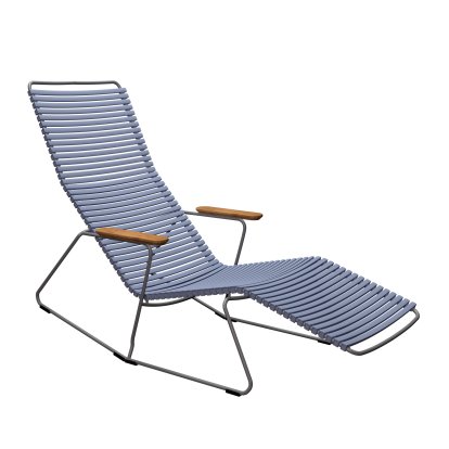 Chaise longue basculante Click, Bleu pigeon