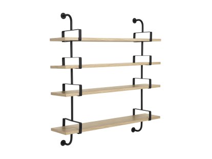 Étagère murale Démon, L 155 x H 140 cm, Chêne naturel