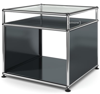 Table d'appoint avec réhausse USM Haller, Anthracite RAL 7016