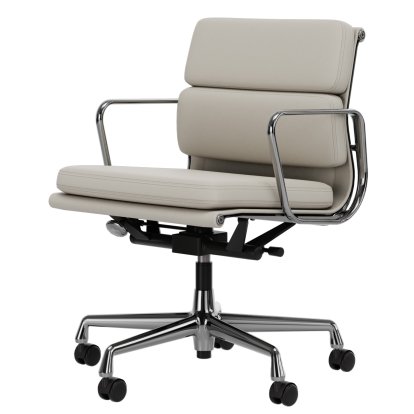 Soft Pad Chair EA 217, Poli, Cuir Premium F neige, Plano blanc