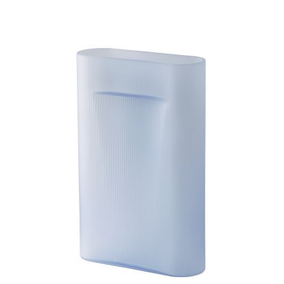 Vase Ridge Glass, Grand (H 48,5 cm), Bleu clair