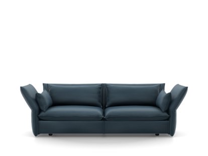 Canapé Mariposa, 3 places (H80,5 x L198 x P101,5 cm), Iroko bleu acier