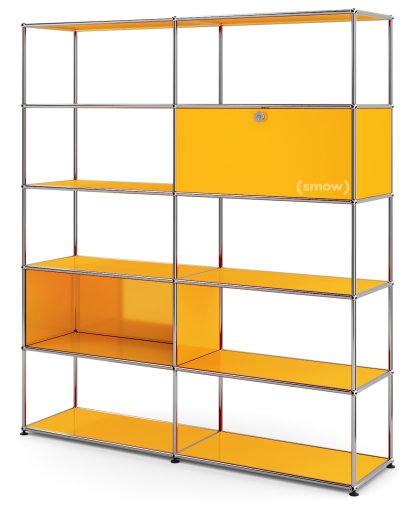 Étagère L USM Haller , Jaune or RAL 1004