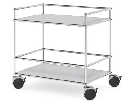 Chariot médical USM Haller, Sans poignée à chariot, Argent mat USM
