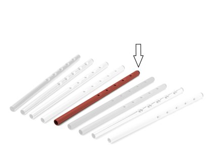 Rallonge en hauteur (1 lot) pour table Eiermann, Rouge oxyde