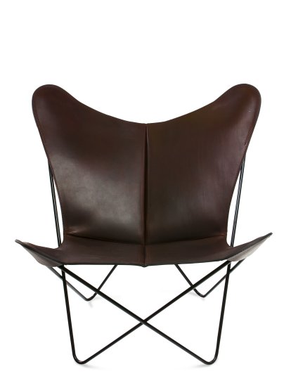 Trifolium Butterfly Chair, Moka, Acier thermolaqué noir
