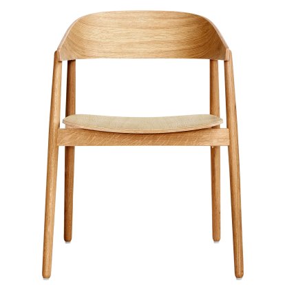 Chaise salle à manger AC2, Chêne natural, laqué mat, Sans rembourrage