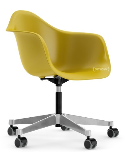Eames Plastic Armchair PACC, Moutarde, Sans rembourrage, Sans rembourrage