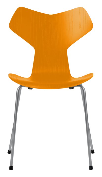 Chaise Grand Prix, Frêne coloré, Jaune brûlé, Silver grey